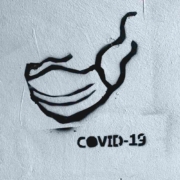 Graffiti of COVID-19 mask