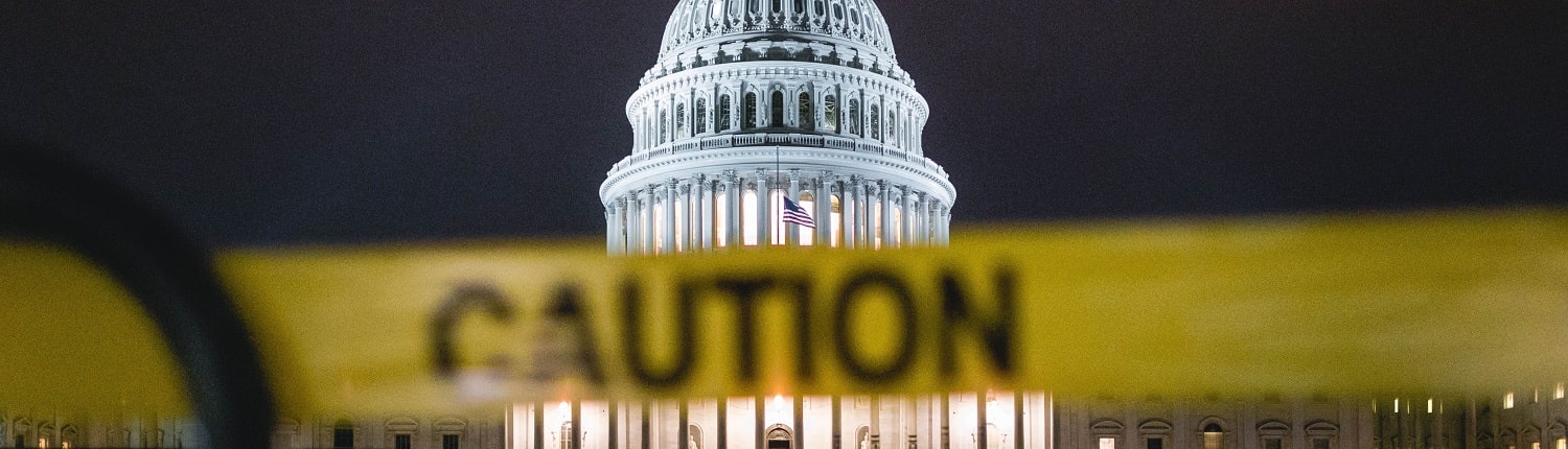 Caution tape over US capital