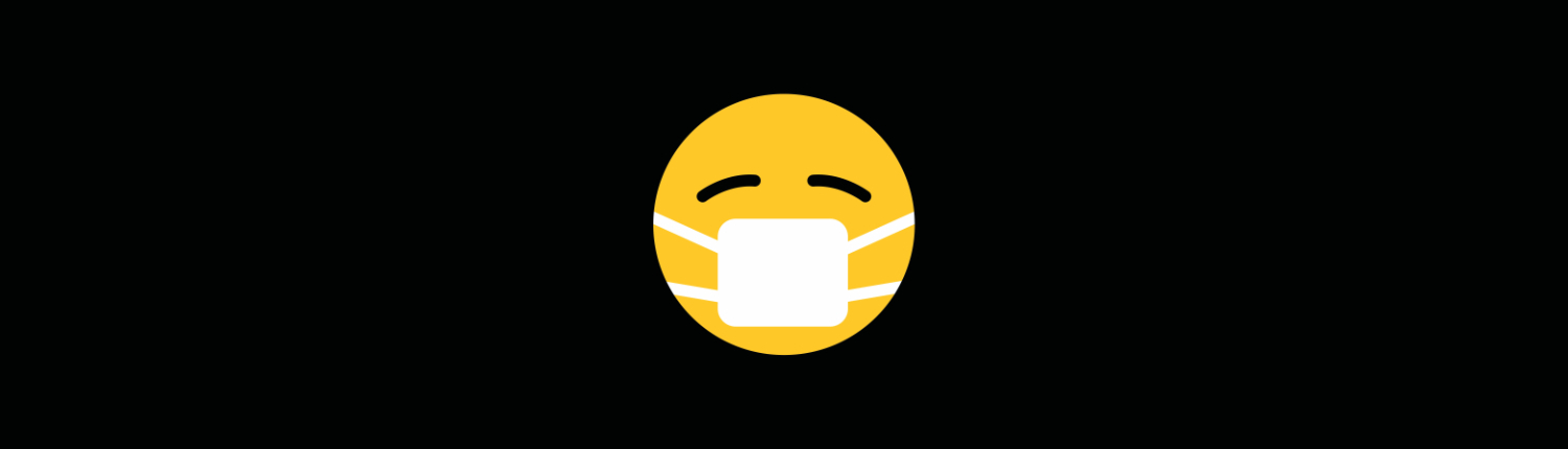 Emoji face with mask